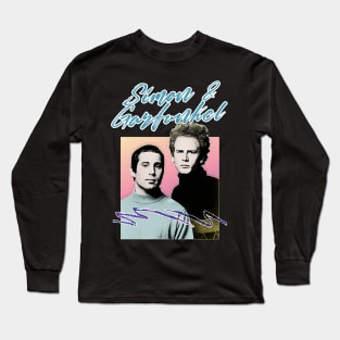 Simon & Garfunkel Retro Aesthetic Design Long Sleeve T-Shirt